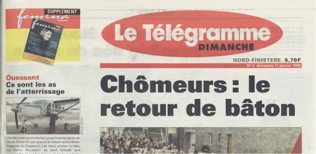 1998 – Le Télégramme paraît le dimanche en format tabloïd