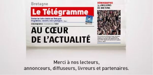 2015 – Le Télégramme distingué meilleur quotidien de France